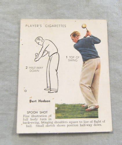 Bert Hodson 1939 GOLF CIGARETTE CARD 17 SPOON BERT HODSON eBay
