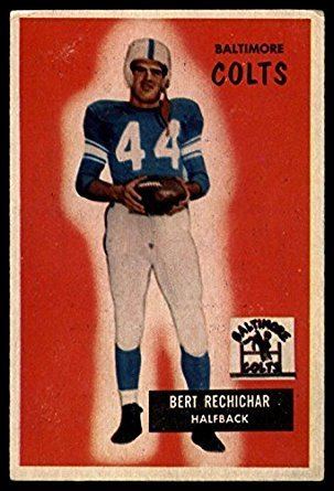 Bert Rechichar Amazoncom Football NFL 1955 Bowman 20 Bert Rechichar EX Excellent