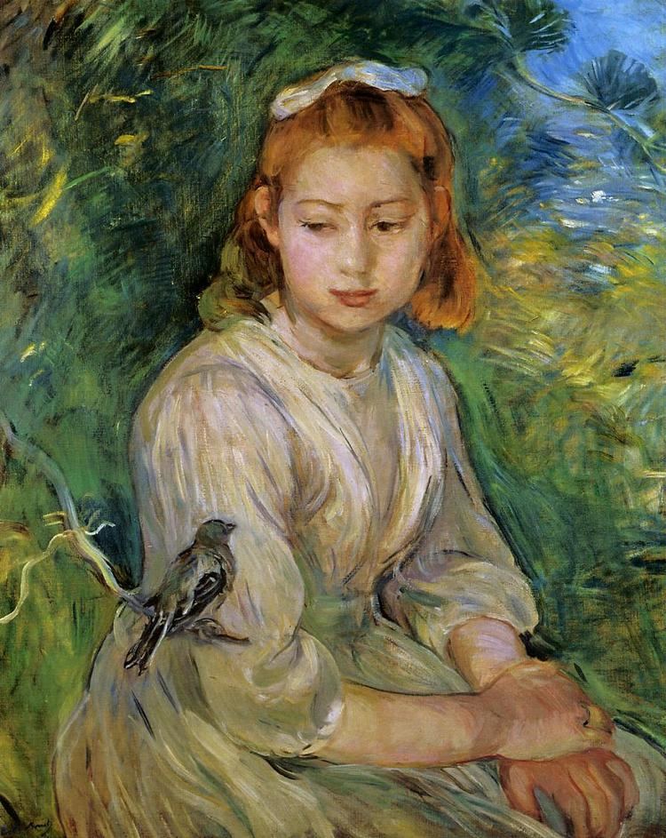 Berthe Morisot Young Girl with a Bird Berthe Morisot WikiArtorg