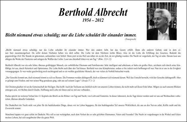 Berthold Albrecht Berthold Albrecht