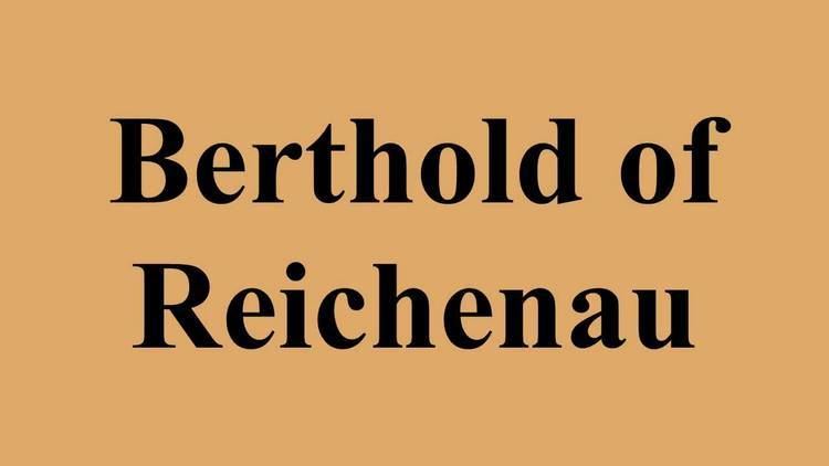 Berthold of Reichenau Berthold of Reichenau YouTube
