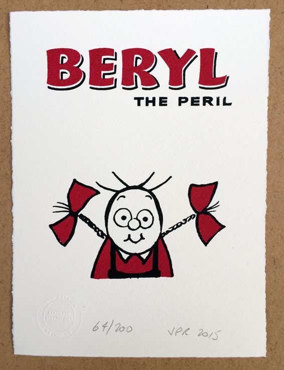 Beryl the Peril Beryl The Peril wears bows officially approved screenprint