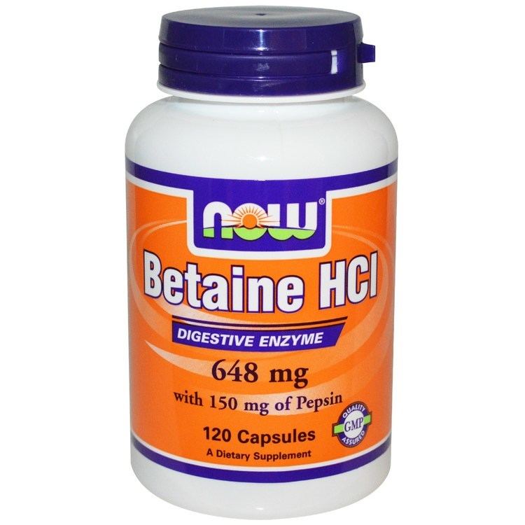 Betaine Now Foods Betaine HCL 648 mg 120 Capsules iHerbcom