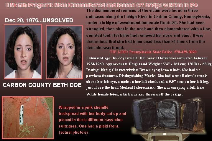 Beth Doe Tragic Murder of young pregnant woman UNIDENTIFIED BETH