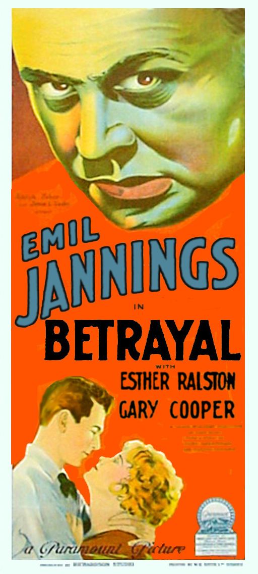 Betrayal (1929 film) wwwdoctormacrocomImagesPostersBPoster2020