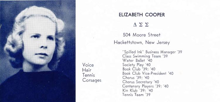 Bette Cooper Bette Cooper TAYLOR MEMORIAL LIBRARY ARCHIVES