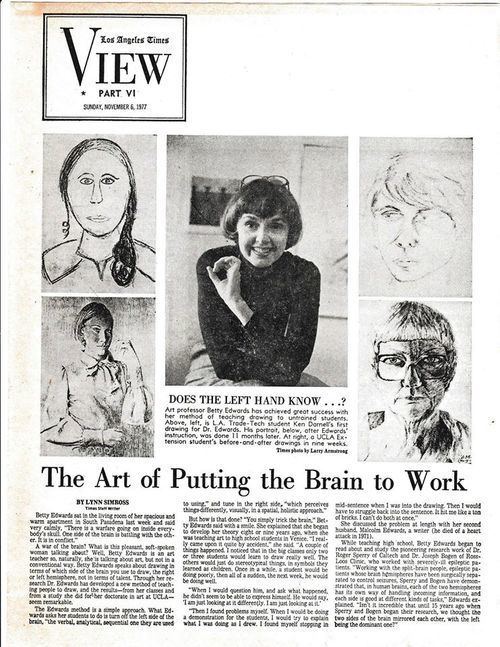 Betty Edwards Betty Edwards in 1977 The Art of Putting the Brain to Work