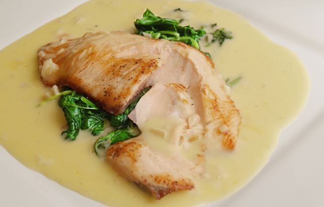 Beurre blanc Salmon with Spinach and Beurre Blanc Recipes from Ocado