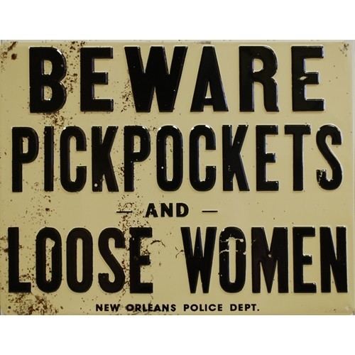 Beware of Pickpockets Beware of Pickpockets Tin Sign A Simpler Time