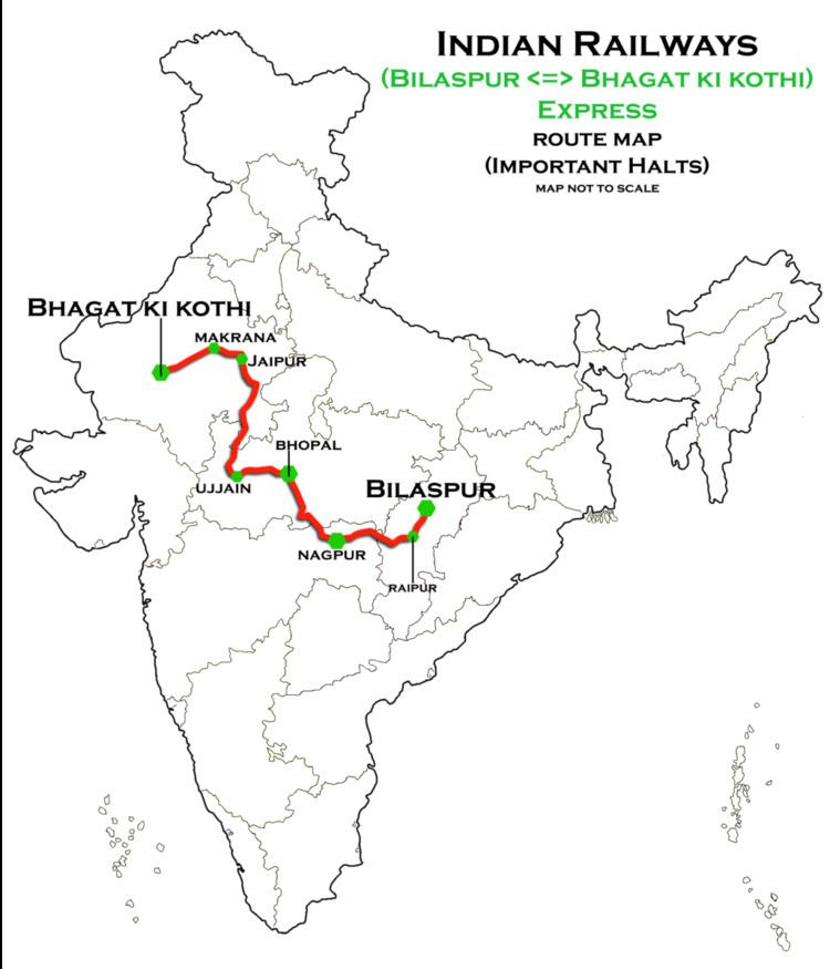 Bhagat Ki Kothi - Bilaspur Express