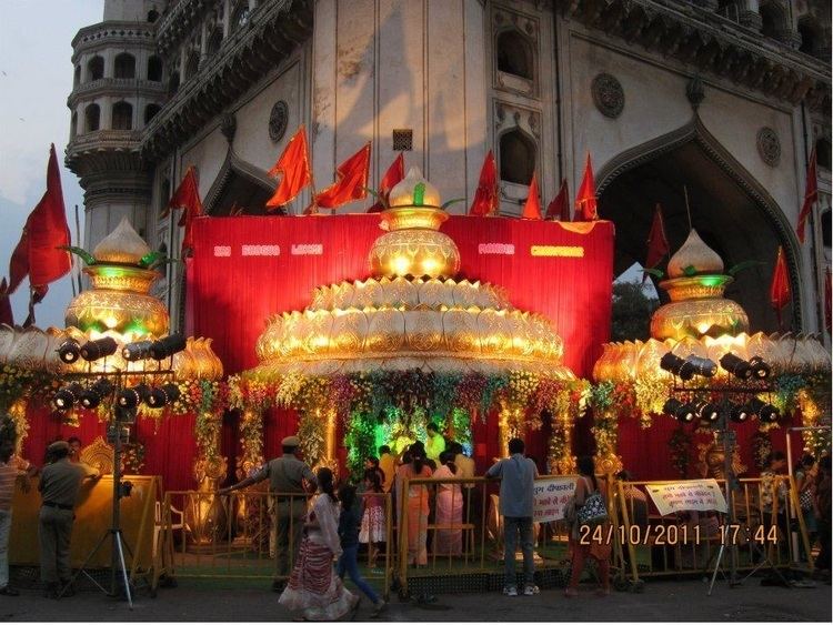 Bhagyalakshmi temple Historic Bhagyalakshmi Temple at Charminar Hyderabad Under Siege