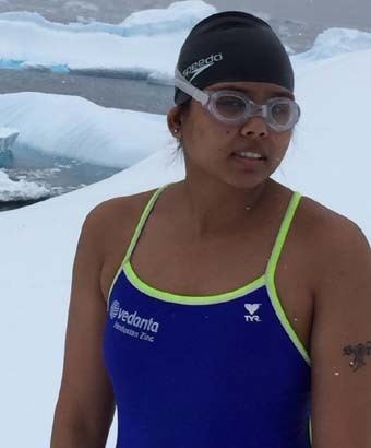 Bhakti Sharma Bhakti Sharma sets world record in Antarctic Ocean