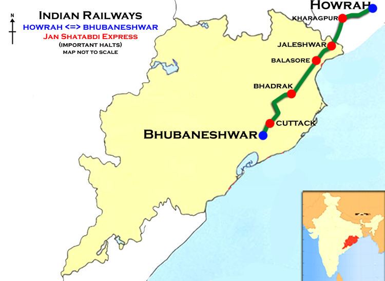 Bhubaneswar Howrah Jan Shatabdi Express