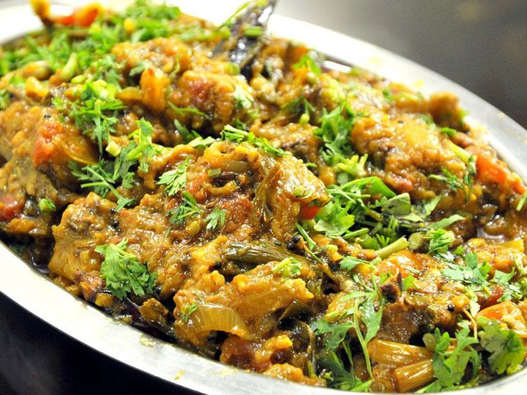 Bhurta Baingan Bhurta Recipe Indian curried eggplant and tomatoes