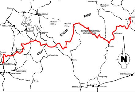 Bicentennial National Trail Section Twelve Healesville to Omeo Bicentennial National Trail