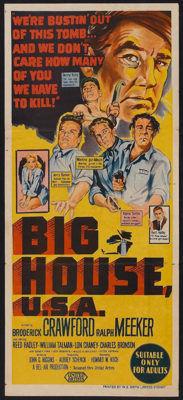 Big House, U.S.A. Film Noir Board BIG HOUSE USA 1955