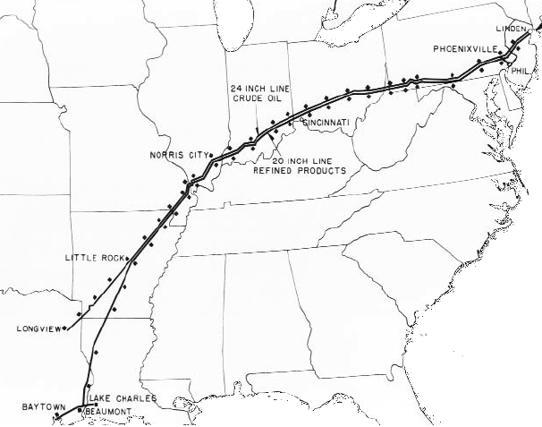 Big Inch Natural Gas Pipelines in Virginia