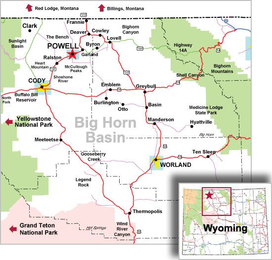 Bighorn Basin Big Horn Basin Map About Us Northwest College