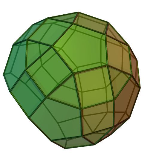 Bigyrate diminished rhombicosidodecahedron