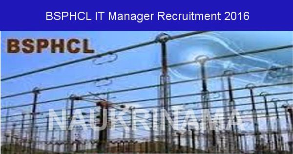 Bihar State Power Holding Company Limited Job Alert Manager Vacancies in BSPHCL2016 bsphclbihnicin