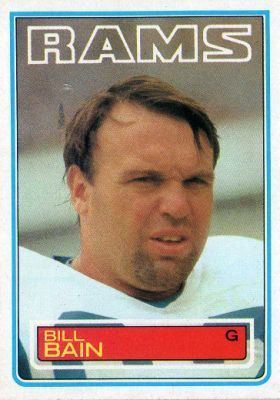 Bill Bain (American football) LOS ANGELES RAMS Bill Bain 87 TOPPS NFL 1983 American Football