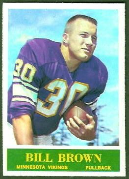 Bill Brown (American football) wwwfootballcardgallerycom1964Philadelphia101