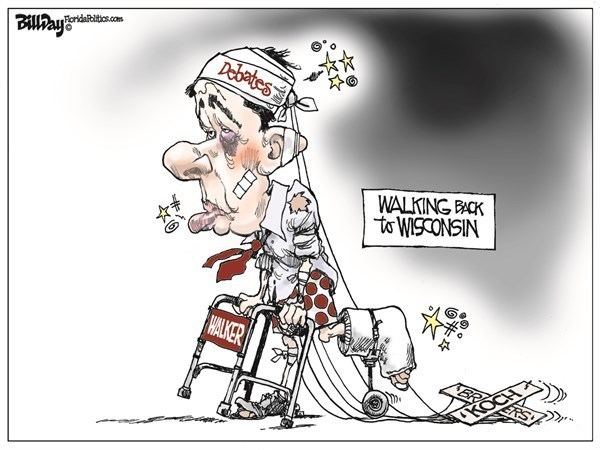 Bill Day (cartoonist) WALKER Bill DayCagle CartoonsScott Walker election debates