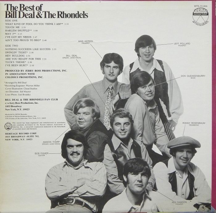 Bill Deal and the Rhondels Vinyl Album Bill Deal And The Rhondels The Best Of Bill Deal And