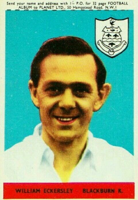 Bill Eckersley Bill Eckersley of Blackburn Rovers in 1958 1950s Football Pinterest