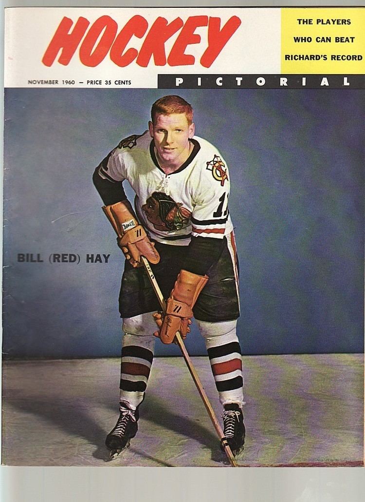 Bill Hay Ice Hockey Mag 1960 Hockey Pictorial Bill Hay cover