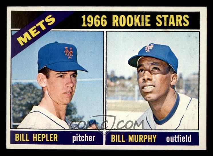 Bill Hepler 1966 Topps Base 574 Mets Rookies Bill Hepler Billy Murphy