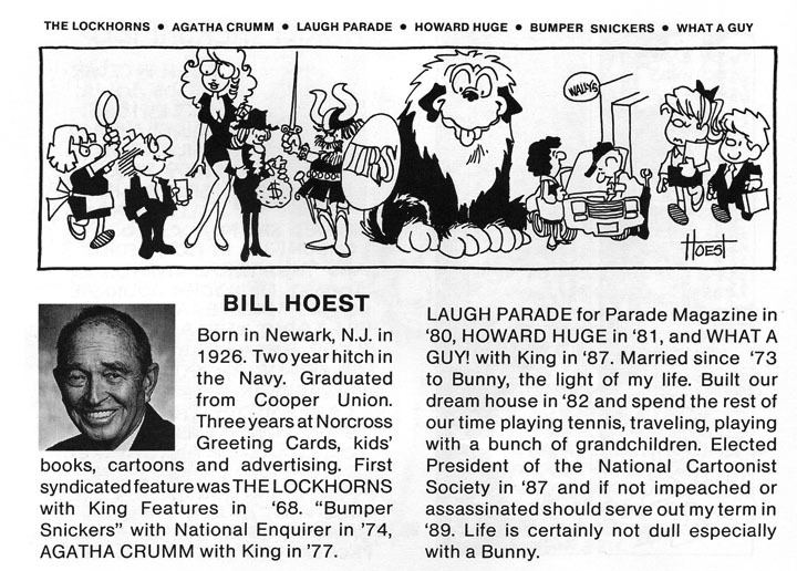 Bill Hoest Mike Lynch Cartoons Bunny Hoest Interview quotLife On and