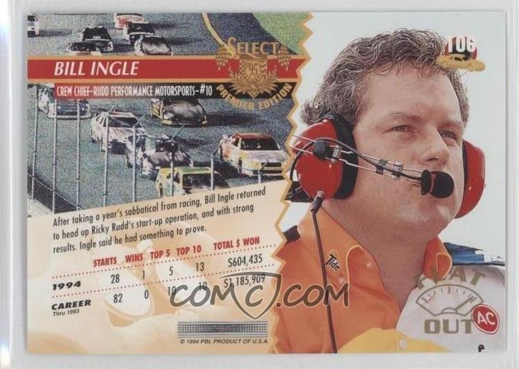 Bill Ingle 1995 Select Base Flat Out 106 Bill Ingle COMC Card