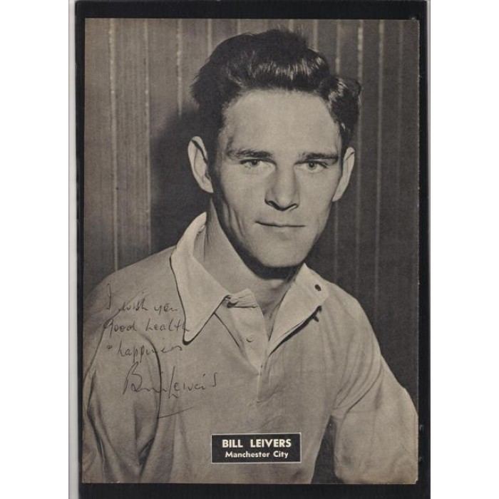 Bill Leivers Signed portrait of Bill Leivers the Manchester City footballer