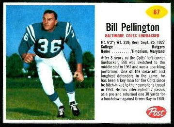 Bill Pellington Bill Pellington Baltimore Colts 1958 1968 Pinterest