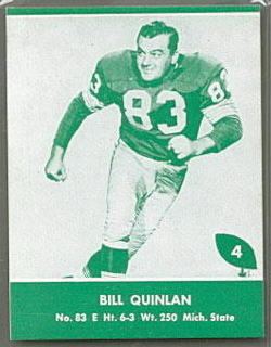 Bill Quinlan wwwfootballcardgallerycom1961PackersLaketoL