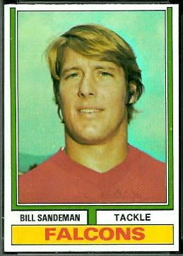Bill Sandeman wwwfootballcardgallerycom1974Topps238BillSa