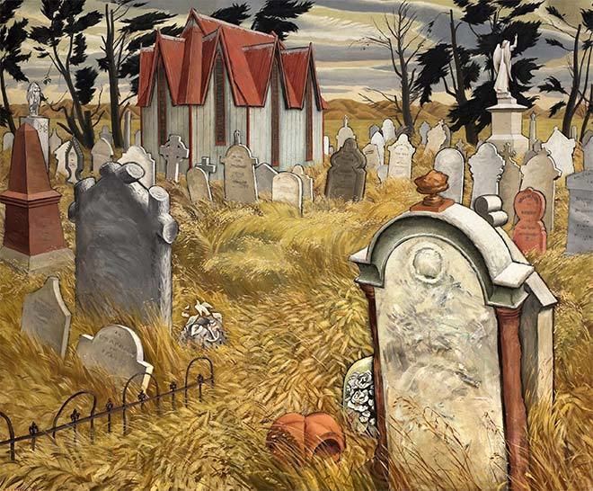 Bill Sutton (artist) William Sutton Norwester in the cemetery Painting Te Ara