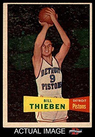 Bill Thieben Amazoncom 1957 Topps 20 Bill Thieben Detroit Pistons Basketball