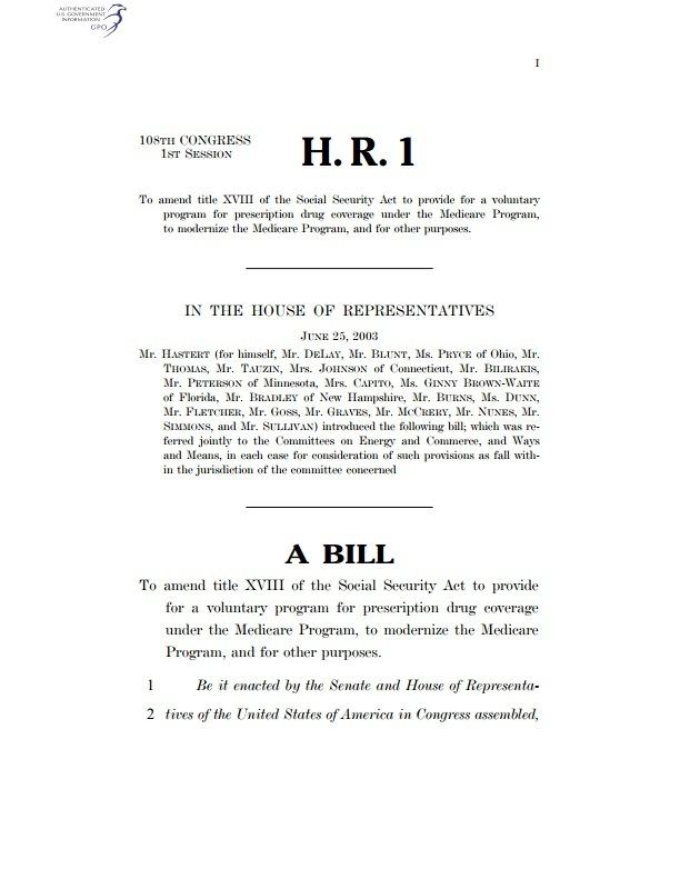 Bill (United States Congress)