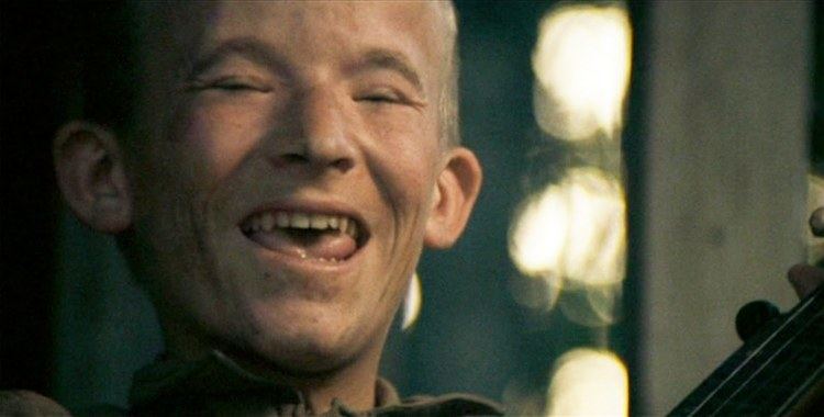 Billy Redden laughing in a scene from the 1972 movie "Deliverance"