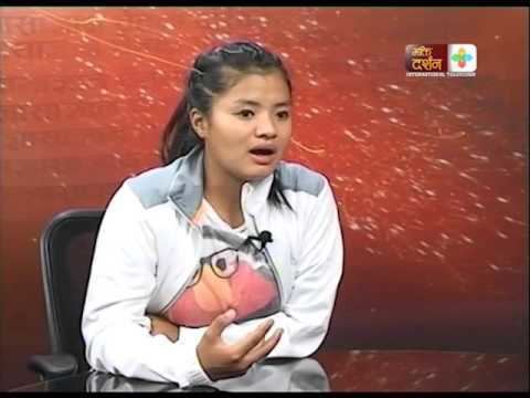 Bimala Tamang Yuwa SaskarBimala Tamang National Karate Player with Manita