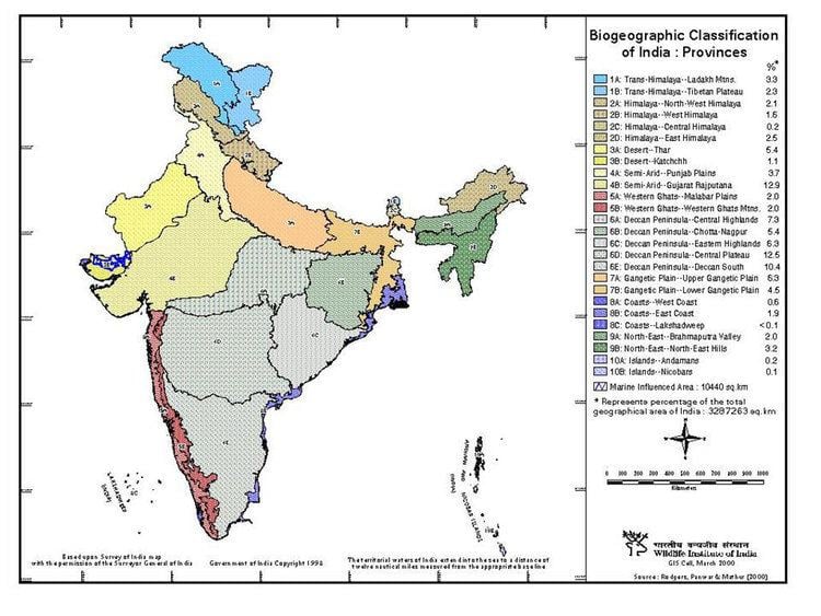 Biogeographic classification of India Biogeographic Classification of India Provinces