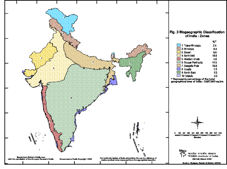 Biogeographic classification of India Biogeographic Classification of India Zones