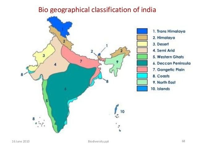 Biogeographic classification of India 15277 biodiversity updated