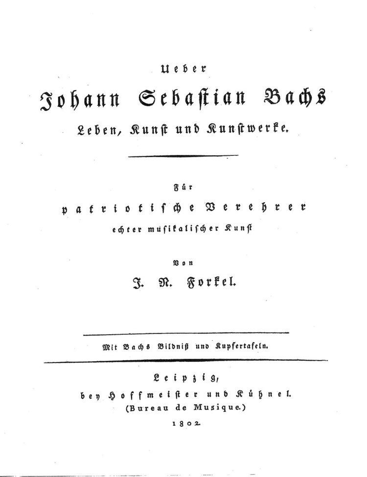 Biographies of Johann Sebastian Bach