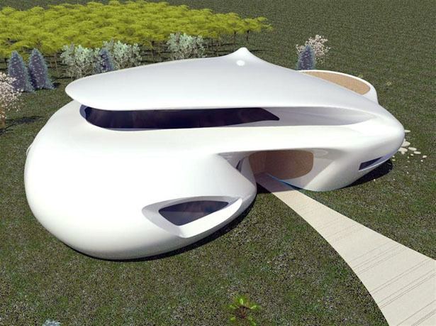 Biomorphism Futuristic House Biomorphism by Ephraim Henry Pavie Architects and