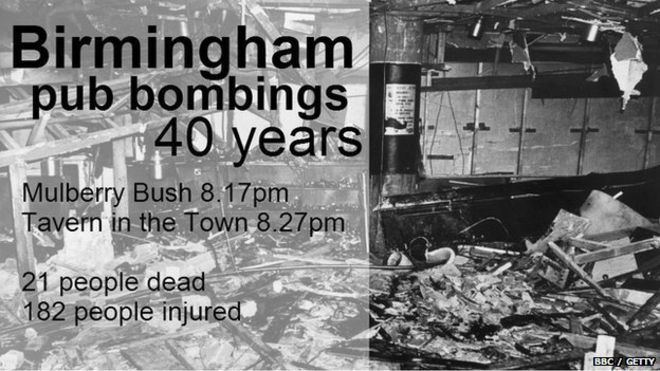 Birmingham pub bombings IRA Birmingham pub bombings remembered 40 years on BBC News