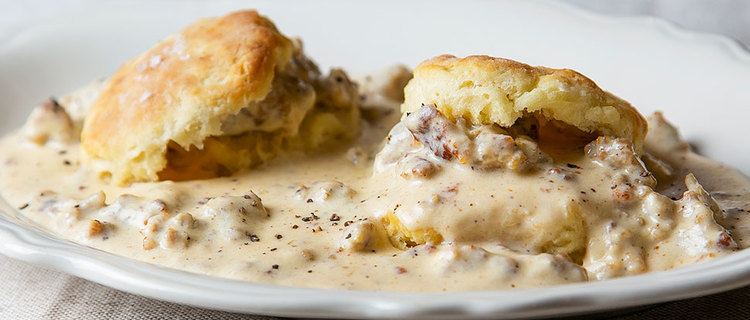 Biscuits and gravy Sausage Sawmill Gravy amp Biscuits Recipe Tasting Table