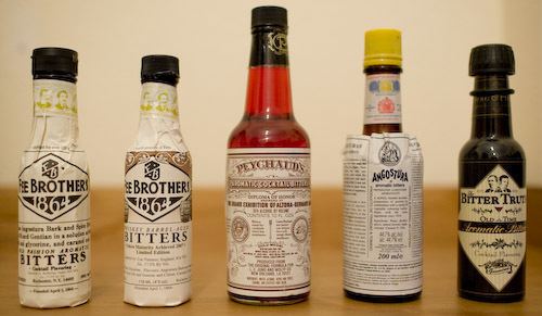 Bitters A comparison of different brands of aromatic bitters Cocktail